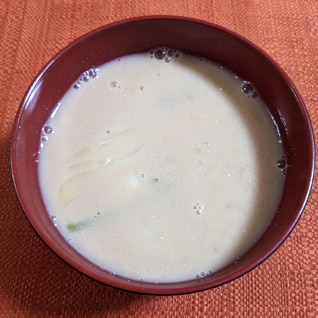 我が家の豆乳味噌スープ